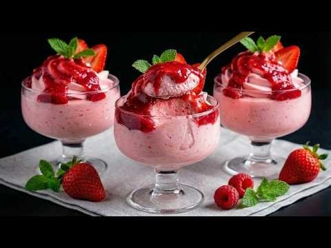 This Strawberry Mousse is a real treasure! Healthy and Fast recipe of spring!