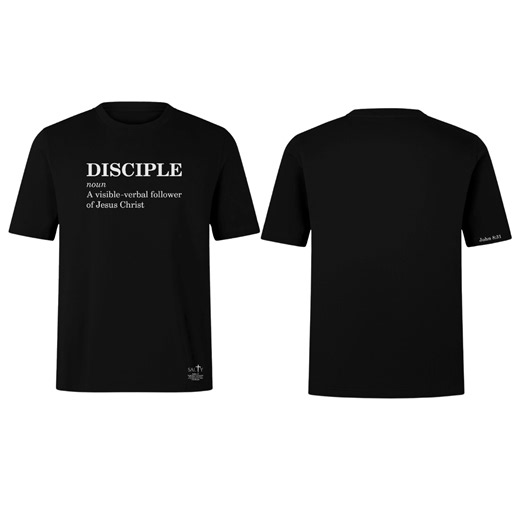 DISCIPLE Screen Print Oversized Cotton T-shirt (Black)