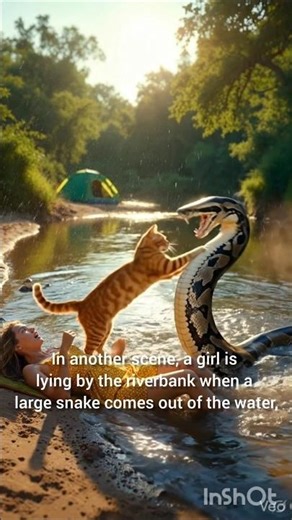 Deadly Python Attack… But This Cat Fights Back!”#CatVsSnake #HeroCat #AnimalRescue