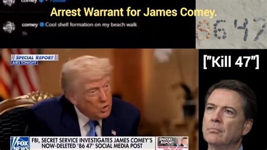 ARREST WARRANT issued for James Comey after his indictment in NORTH CAROLINA