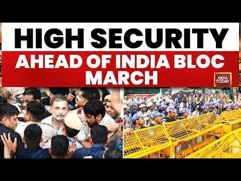 INDIA Bloc March To Supreme Court, Delhi Police Barricades And Commuter Chaos | Rahul Gandhi News