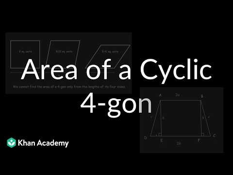 Area of a Cyclic 4-gon | Measuring Space: Perimeter and Area | Grade 9 | NCERT | Khan Academy
