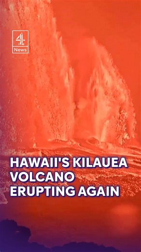 Hawaii's Kilauea volcano has begun erupting again within the last few hours. Lava fountains have reached heights in excess of 100 feet on the volcano, which is one of the most active in the world. It has been erupting periodically since 23 December of last year. #Hawaii #Volcano #Environment #Kilauea #Channel4News | Channel 4 News