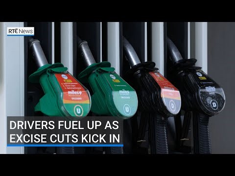 Tax on diesel and petrol cut by 10 cent per litre | RTÉ News