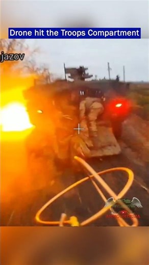 Russian FPV Drone Hit the Stryker Vehicle Troops Compartment!!!