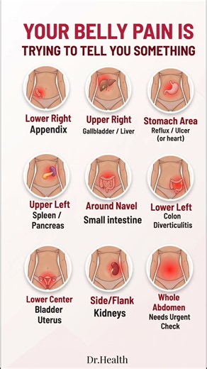 Your Belly Pain Is Trying to Tell You Something: What Different Areas May Mean #healthylifestyle