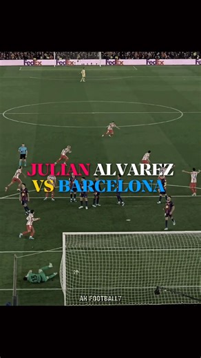 Alvarez Free Kick Vs Barcelona 🤯