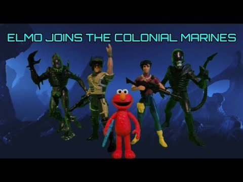 Elmo joins the Colonial Marines (stop motion Aliens parody)