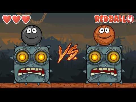 Red Ball 4 - Black Ball vs Basketball - Speed Running - All Levels - Superspeed Gameplay Volume 3