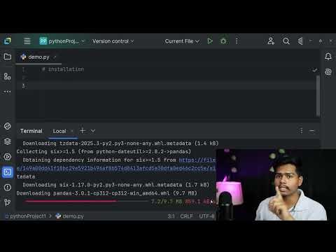 How to install and import pandas library in python 