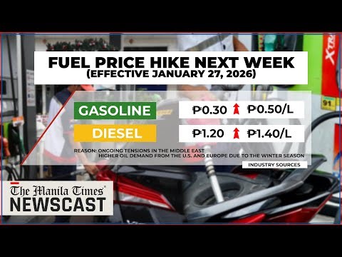 Diesel, gasoline prices to go up for 2nd straight week