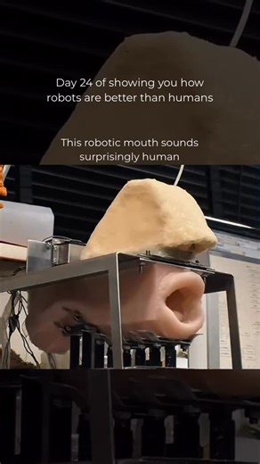 Robotics on Instagram: "Follow US (@ROBOTICS) to learn something NEW everyday 🚀 Japanese researchers have built a robotic “artificial mouth” that can generate speech in a surprisingly human way. Instead of using a speaker, it produces sound by moving air through physical structures, similar to how people form voices. Soft silicone parts then shift and flex to shape the airflow into different vowels and tones. In demonstrations, it forms an “O” sound with mouth movements that look and sound stri
