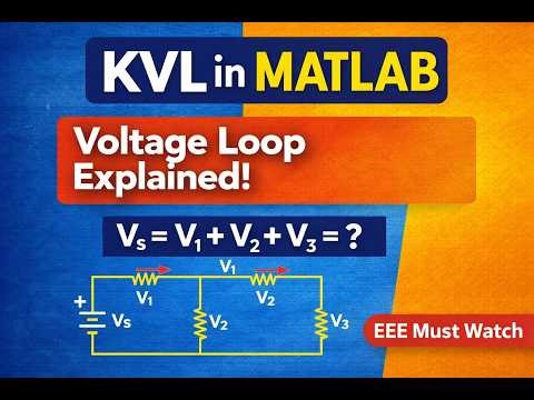 Kirchhoff’s Voltage Law in MATLAB ⚡ | KVL Simulation Using Simscape (Step-by-Step)