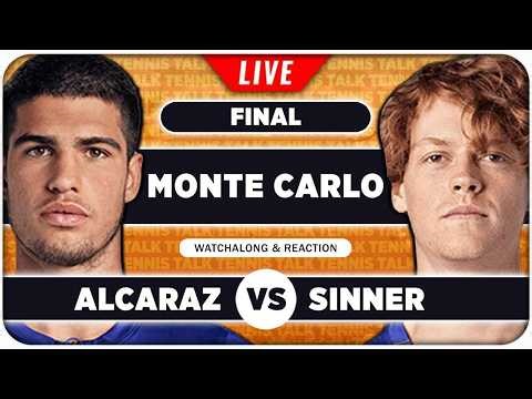 ALCARAZ vs SINNER • ATP Monte Carlo 2026 Final • LIVE Tennis Watchalong
