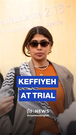 French MEP Rima Hassan wears Palestinian keffiyeh at Paris trial