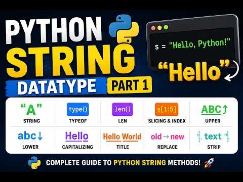 Python String Datatype Part 1 | String Methods Explained 🔥