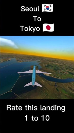 Seoul 🇰🇷 to Tokyo 🇯🇵 | Perfect Landing in RFS! #shorts #ytshorts #viral