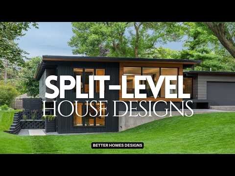 SPLIT LEVEL HOMES DESIGN IDEAS | BEST EFFICIENT LEVELING HOUSE TO MAXIMIZE YOUR LAND AND SPACE
