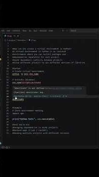 Python Virtual Environment in 60 Seconds 🔥 Fix Dependency Errors FAST!#hitcodear #coding #python