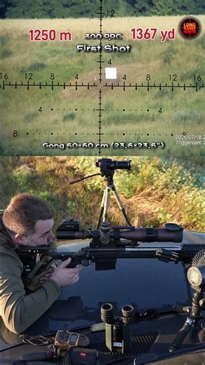 1250m (1367yd) One Shot, One Hit 🎯 | .300 PRC