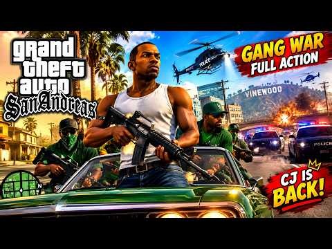 GTA San Andreas FULL ACTION 💥 Police Chase, Gang War & Explosions!