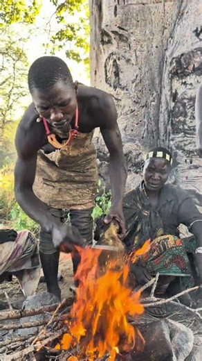 Food preparation | Hadzabe way 🔥 #reels