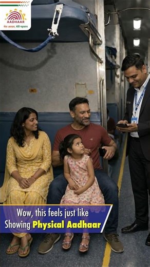 Show your #Aadhaar using #AadhaarApp during train travel