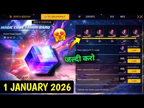 1 January🔥 Happy New Year Event🥳 | Free Magic Cube Kab Milega? Free Fire New Event| 2026 Free Event
