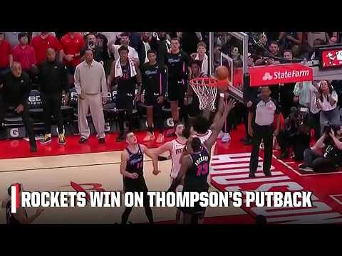 Amen Thompson’s putback beats the buzzer to gives Rockets the win vs. Heat | NBA on ESPN