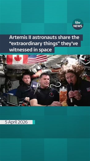 The Orion spacecraft is now closer to the moon than Earth, and the crew are on target to reach their destination by Monday, Nasa said. Jeremy Hansen, the mission’s only Canadian crew member, described feeling like the aircraft was “falling out of the sky back to Earth” when they came back towards the planet for an injection manoeuvre. #itvnews #space #nasa #artemis