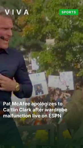 Pat McAfee apologizes to Caitlin Clark after wardrobe malfunction live on ESPN #shorts