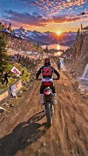 INSANE! 😱 Motocross Race on the Edge of a Mountain! 🏍️🔥 #Shorts