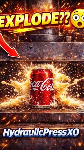 Hydraulic Press vs Coca-Cola Can 😱 Will It EXPLODE? #shorts