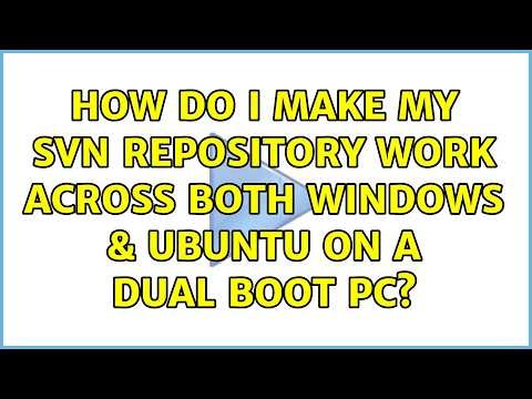 How do I make my SVN repository work across both windows & ubuntu on a dual boot PC?