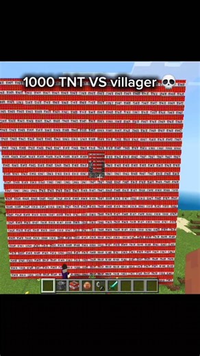 Testing 1000 TNT vs Villager in Minecraft! 💀🔥 #shorts