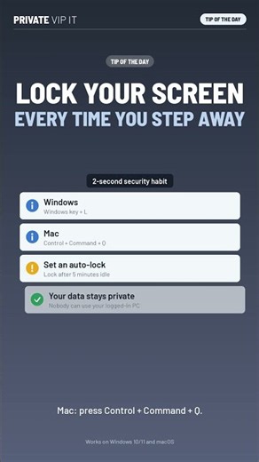 Tip of the Day: Lock Your Screen in 2 Seconds (Windows and Mac)