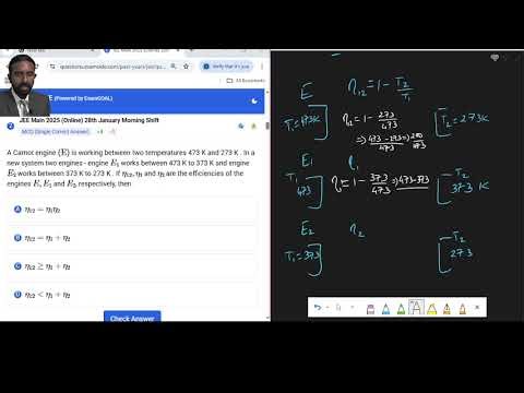 JEE MAIN PYQ: 43 carnot engine