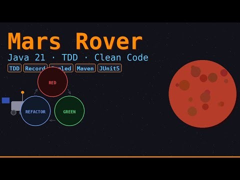 Mars Rover Java 21 TDD Complet de Zero | Clean Code, Records, Sealed Classes, Maven, JUnit 5
