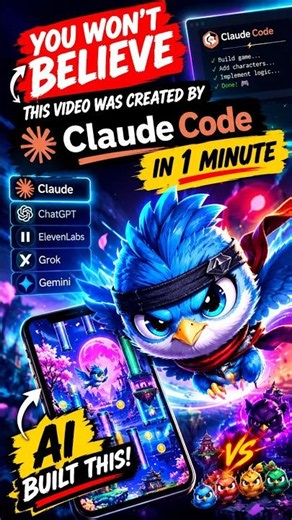 This video was created Claude CODE in 1 minute. You can do it! #ai #development #game #claude #dev