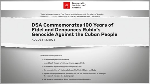 Boris Sanchez challenges DSA Co-Chair on statement commemorating 100 years of Fidel Castro