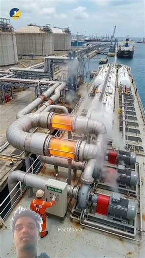 How Giant LPG Ships Safely Unload Gas at Ports #shorts #ocean