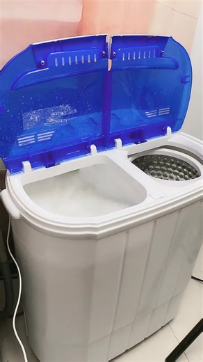 [LIVE] HODEKT Twin-Tubs Washing Machine 2 In 1 Portable Washing Machine Blue Light Sterilization Double Barrel Bionic Washing with Free Laundry Pods