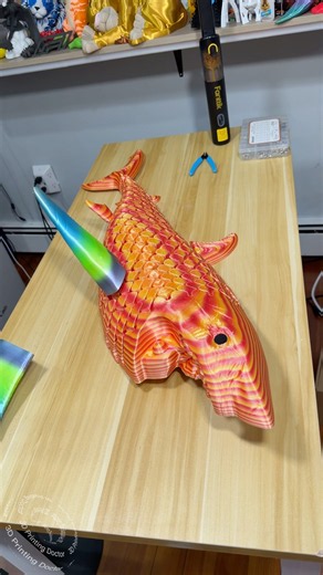 Putting fins to my giant 3D Printed Colorful Shark
