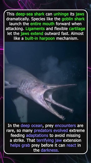 This Deep-Sea Shark Launches Its Jaws Forward To Attack