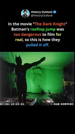 How They Filmed Batman's Skyscraper Jump! #shorts