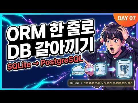 ORM 한 줄로 SQLite → PostgreSQL 갈아끼기 | API 고도화 7일차