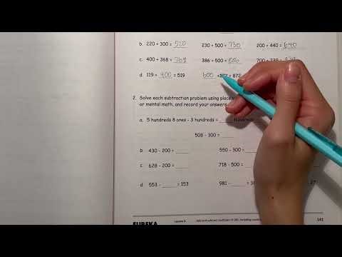 Eureka Math Grade 2 Module 5 Lesson 2 | #mathwithaubrey #homework