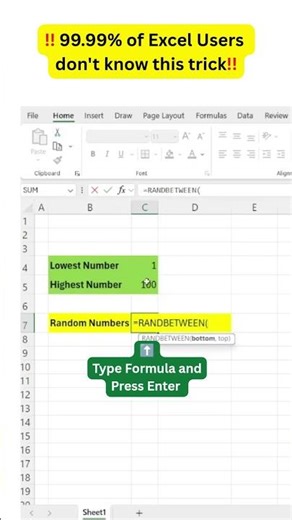 Generate Your Lottery Winning Numbers in Seconds! | Your Excel Formula Hacks