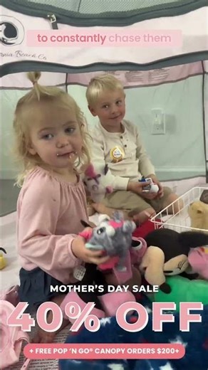 Easiest playpen ever 🤍 literally pops open in seconds...no setup, no stress.