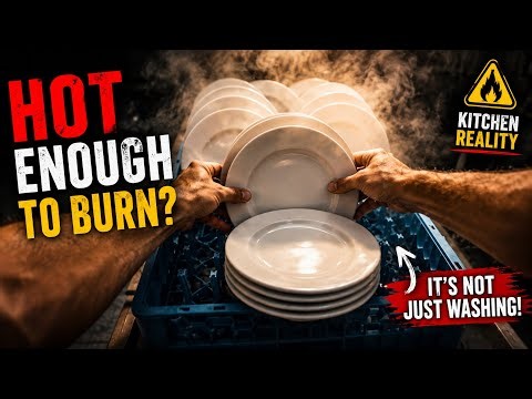 These Dishes Were HOT Enough to Burn Me | POV Dishwashing